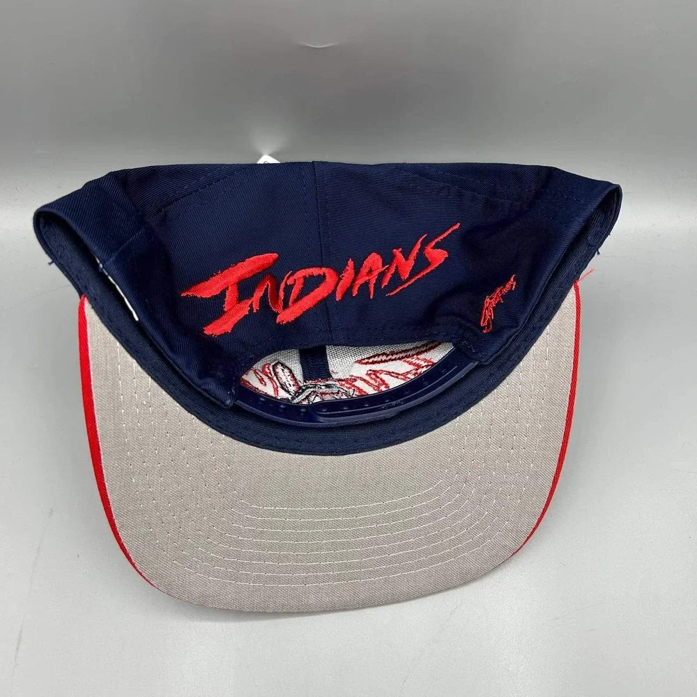Vintage Cleveland Indians Guardians Hat Men Signatures Snap Back Cap New